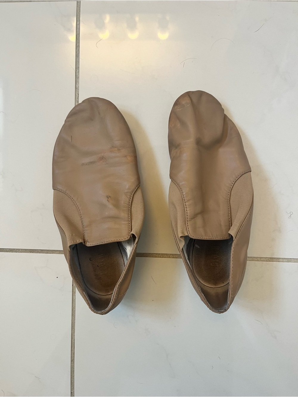Tan jazz shoes